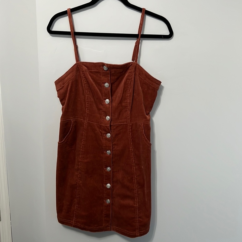 LOVE TREE | Burnt Oranges Corduroy Dress